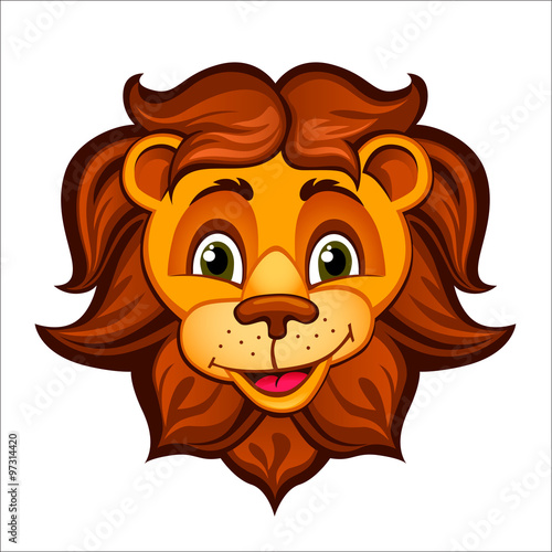 Cartoon lion head Stock Vector | Adobe Stock