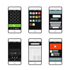 Aufkleber - Modern smartphone interface elements