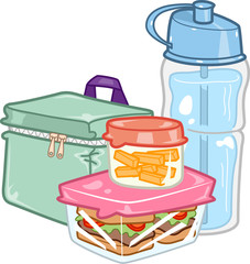 Wall Mural - Kids Lunch Box