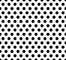 Fototapete - Monochrome dotted, polka dot pattern. Seamless vector.
