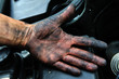 dirty, mechanic, hand, human, reparing, work