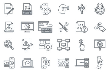 Search engine optimisation and design icon set