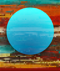 Wall Mural - Abstract blue circle on colorful dot background