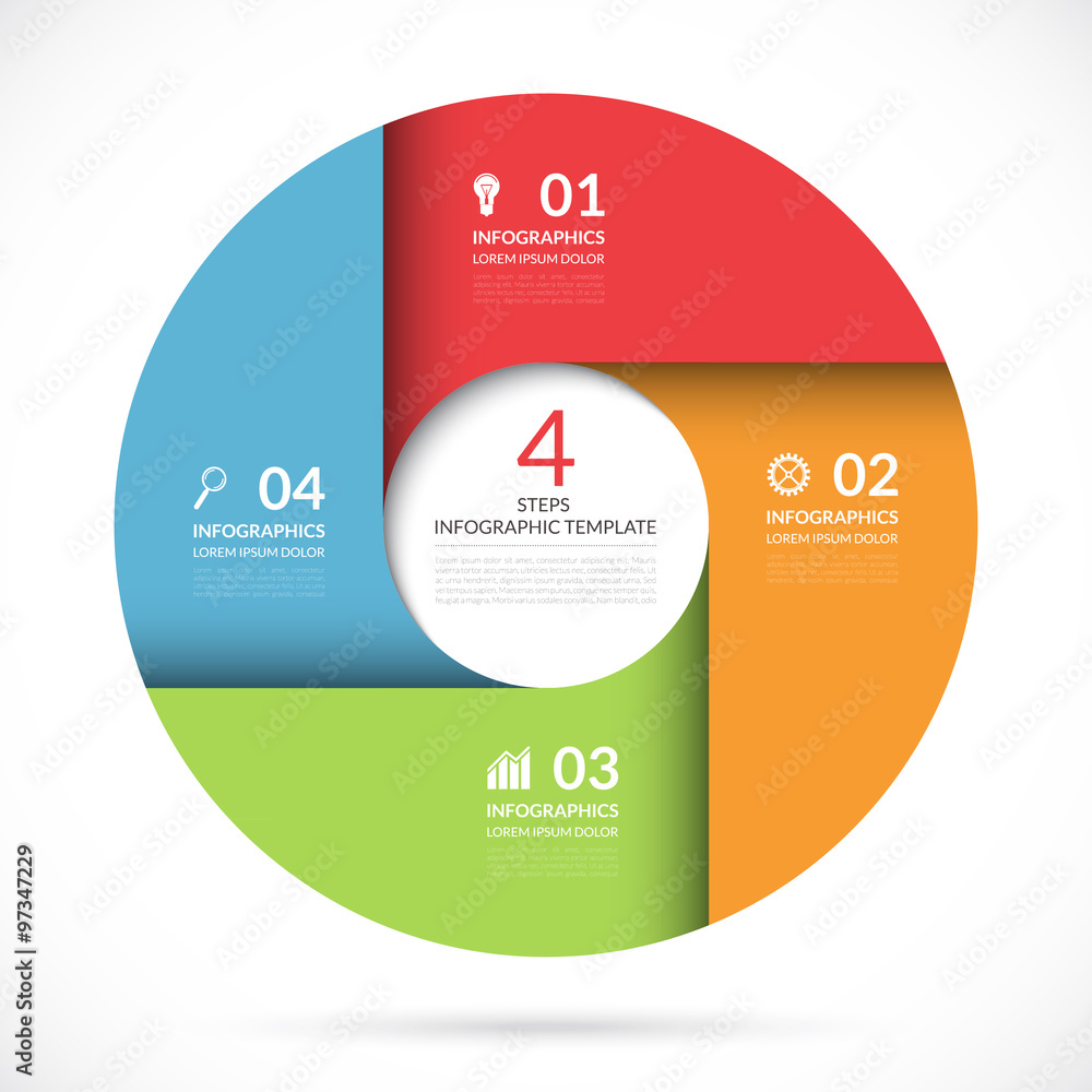 Vector circle template for business infographics Stock Vector | Adobe Stock