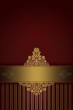 Red And Gold Vintage Background.