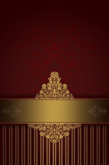 Red and gold vintage background.