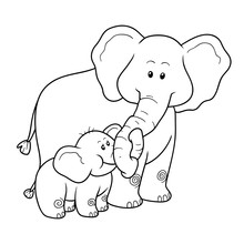 Coloring Book For Children: Elephants