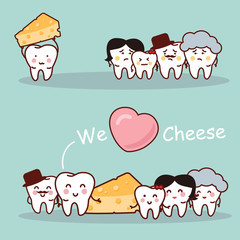 Wall Mural - Cheese is healthy for tooth