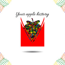 Apple's history.Vector illustration