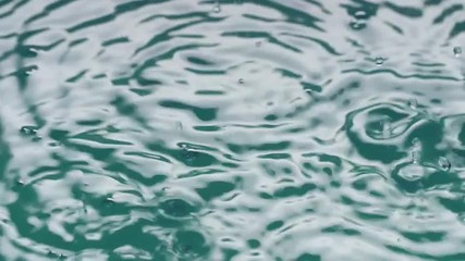 Wall Mural - drops of water in slow motion, rain imitation