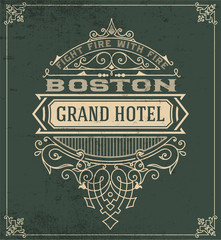 Wall Mural - vintage logo templates