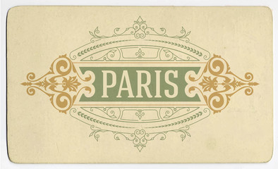 Wall Mural - vintage label with old paper