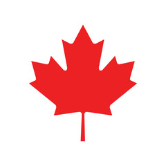flat icon on white background maple leaf