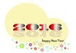 Happy New Year  on color circle background
