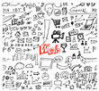 © veekicl - Hand drawn seamless doodle pattern with business symbols