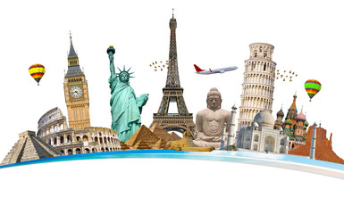 Wall Mural - Famous monuments of the world