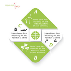 Wall Mural - Green Energy Business concept. Vector Infographic template