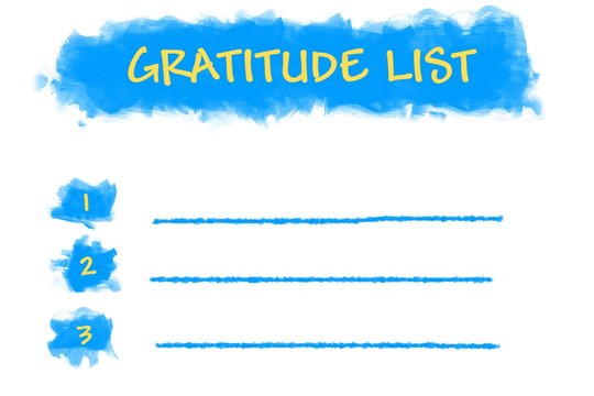Wall Mural -  - Gratitude list written on blank list