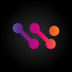 Wall Mural - color gradients logo on a black background