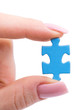© ZaZa studio - puzzle in hands isolated on white background