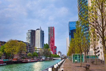 Scheepmakershaven street, canal view in Rotterdam