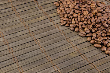 Wall Mural - Coffee beans on vintage wooden board