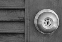 Doorknob With Wooden Door