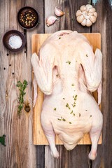 Wall Mural - whole raw duck ready to cook