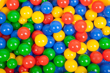 colorful plastic balls on children's playground