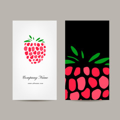 Canvas Print - Business card template, raspberry design