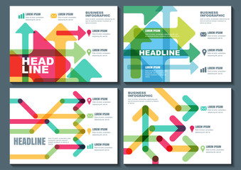 Set of vector business template for flyer, banner, brochure, pos