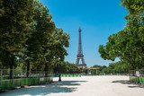 Fototapeta Boho - Eiffel tower on bright day