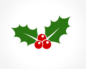 Wall Mural - holly berry icon