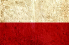 Grungy Paper Flag Of Poland