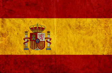 Wall Mural - Grungy paper flag of Spain