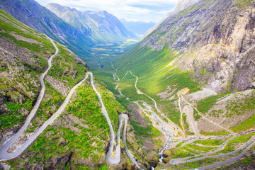 Wall Mural - The view from the height of the trollstigen