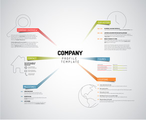 Canvas Print - Vector Company infographic overview design template