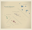 Modern Map - French Polynesia details PF