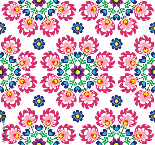 Dekoracja na wymiar  seamless-floral-polish-folk-art-pattern-wzory-lowickie-wycinanki