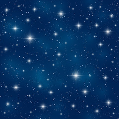 Wall Mural - Seamless pattern with shiny stars 