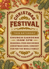 Vintage Christmas Festival Poster