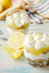 Wall Mural - Lemon tiramisu in a glass