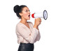 © paffy - Woman hold loudspeaker