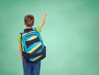 Sticker - happy student boy with school bag