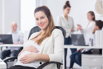 Wall Mural - Female boss being in pregnancy