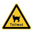 wso233 WarnSchildOrange - Katze - Warnung vor Tollwut - g4094