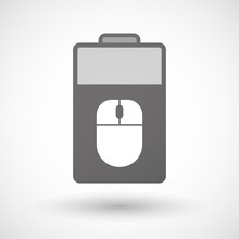 Isolated Battery Icon With A Wireless Mouse