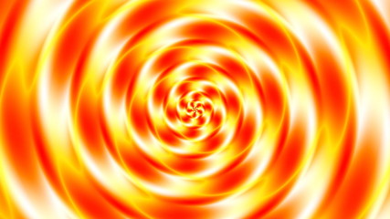 Wall Mural - Colorful abstract hypnotic spinning psycho tunnel - white, red, orange and yellow