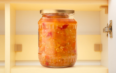 Wall Mural - Pickled vegetables in jar