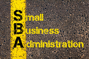 Wall Mural - Accounting Business Acronym SBA Small Business Administration
